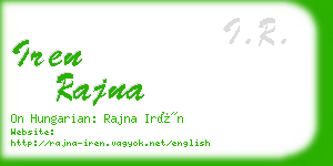 iren rajna business card